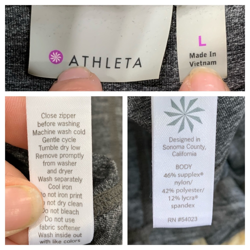 ATHLETA CYA HOpe Jacket LARGE Gray Full zip - Picture 6 of 7